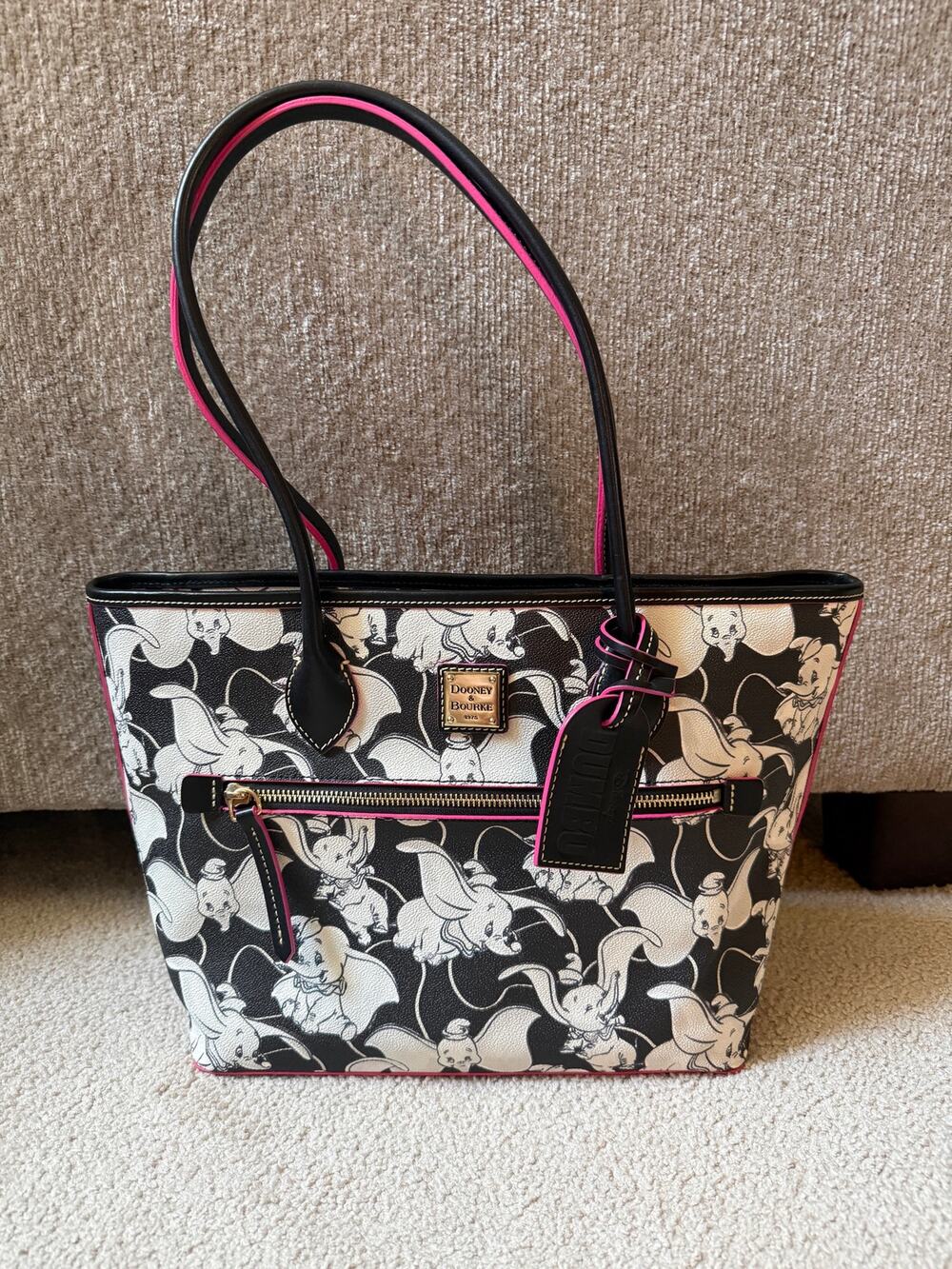 Disney Dooney & Bourke Dumbo Black and White Tote